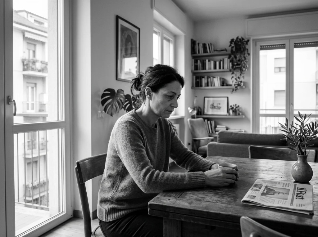 Donna che si sente bloccata e rinuncia